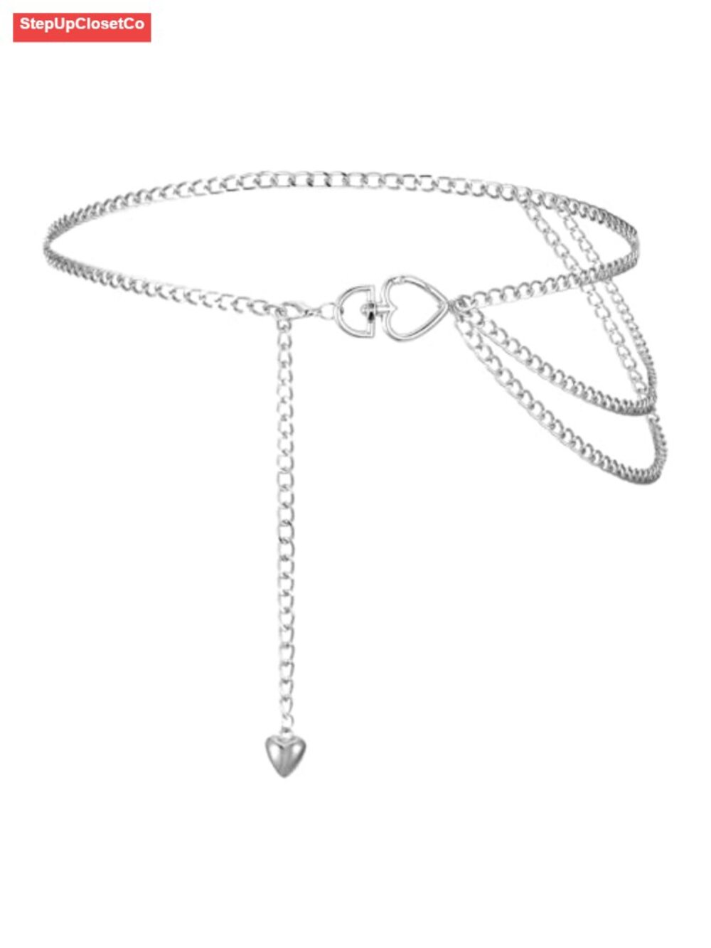 Multilayer Adjustable Metal Waist Chain Belt for Women Dresses Pants